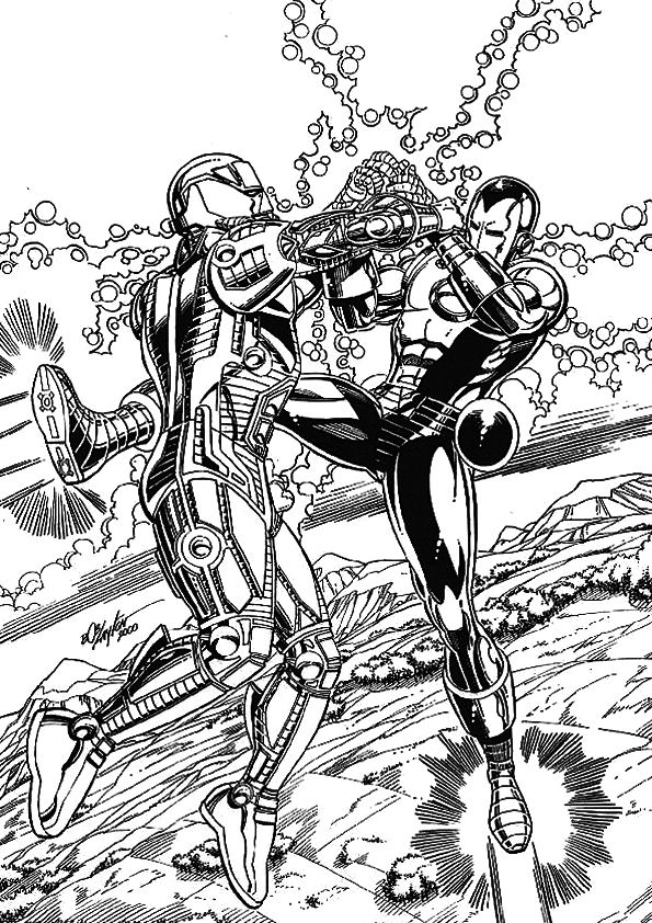 Plansa de colorat cu Iron Man 29 22